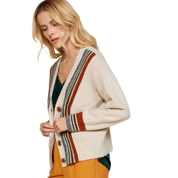 Skies are blue Lena multi stripe GRAMPA LIBRARIAN ACADEMIA CARDIGAN - Picture 9 of 9